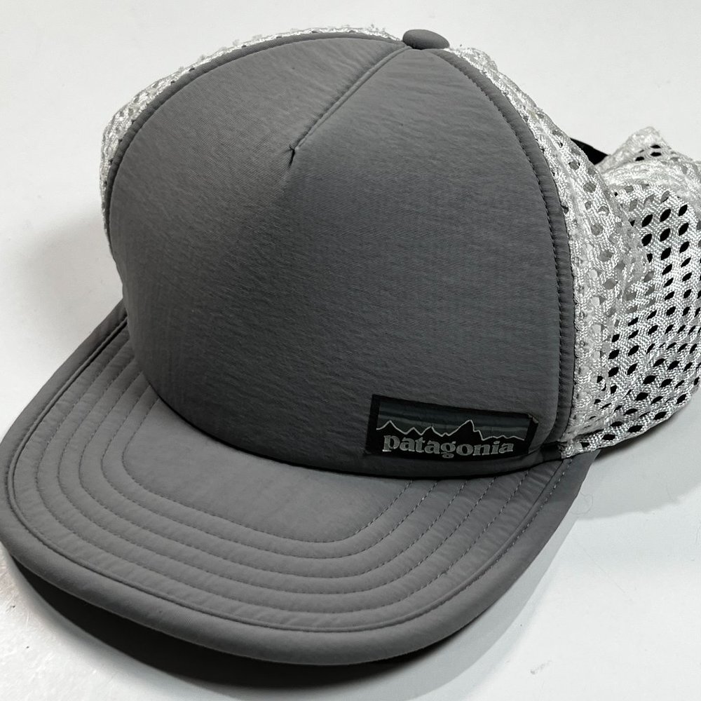 Patagonia Mesh Back Hat Cap Duck Bill Running Hiking Cycling Adjustable Gray